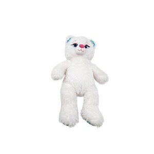 Build A Bear Disney Bear Plush Frozen Elsa White Sparkle Stuffed Animal Toy 16"